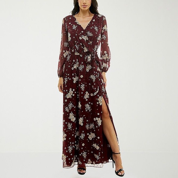 Premier Dresses & Skirts - Premier Burgundy Floral Maxi Dress